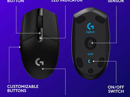 Logitech G305 LIGHTSPEED Wireless Gaming Mouse – 12K DPI HERO Sensor