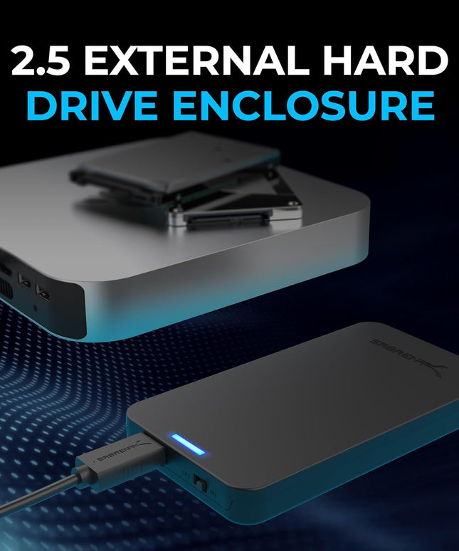 SABRENT 2.5 Inch SATA to USB 3.0 Tool Free External Hard Drive