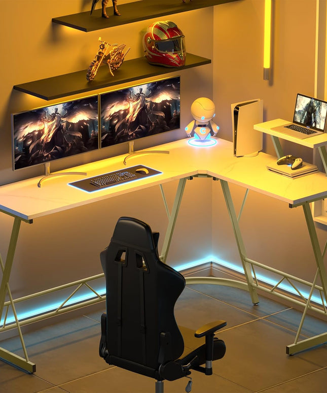 Mr IRONSTONE 63" L-Shaped Gaming Desk