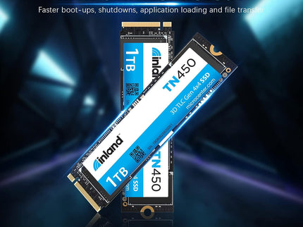 INLAND TN450 1TB NVMe M.2 PCIe Gen4x4 2280 Internal Solid State Drive SSD - Up to 5,000 MB/s, 3D NAND, Storage and Memory for Laptop & PC Desktop