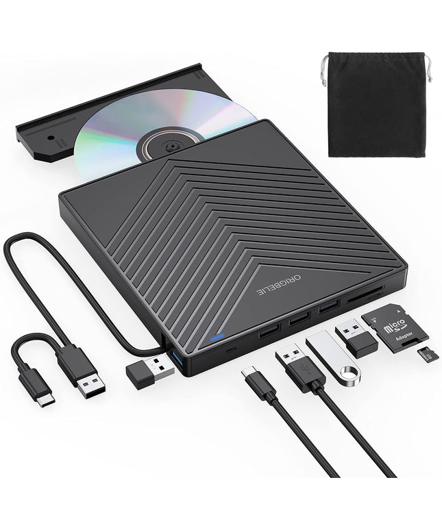External CD DVD Drive, Ultra Slim CD Burner USB 3.0