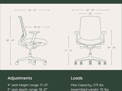 Branch Ergonomic Chair – Adjustable Lumbar