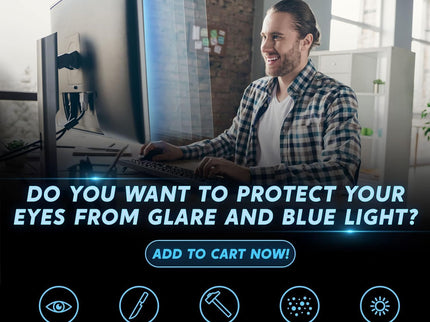 2-Pack 27" Removable Anti-Glare Blue Light Screen Protector