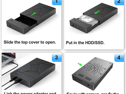 Hard Drive Enclosure 3.5, FEMORO USB 3.0