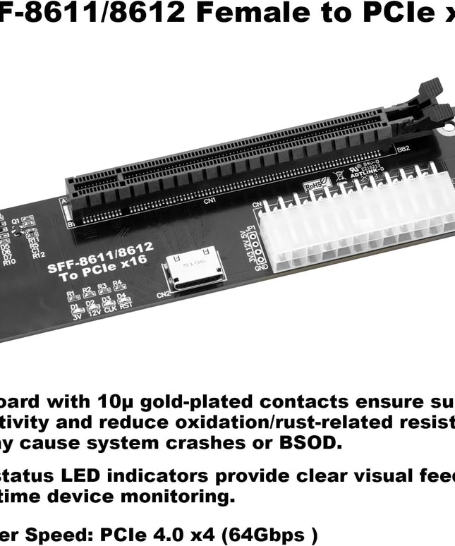 PCIe 4.0 x4 64Gbps Compatible eGPU DOCK