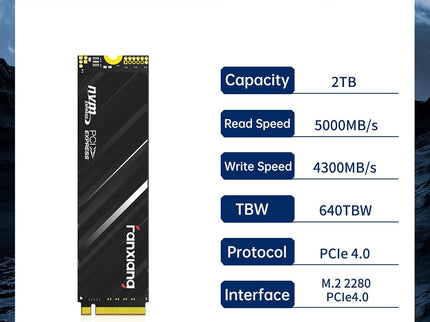 2TB NVMe SSD PCIe Gen4 M.2 SSD for PS5