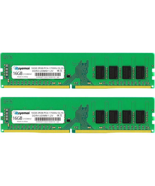 32GB DDR4 17000U PC4 2133 2X16GB UDIMM