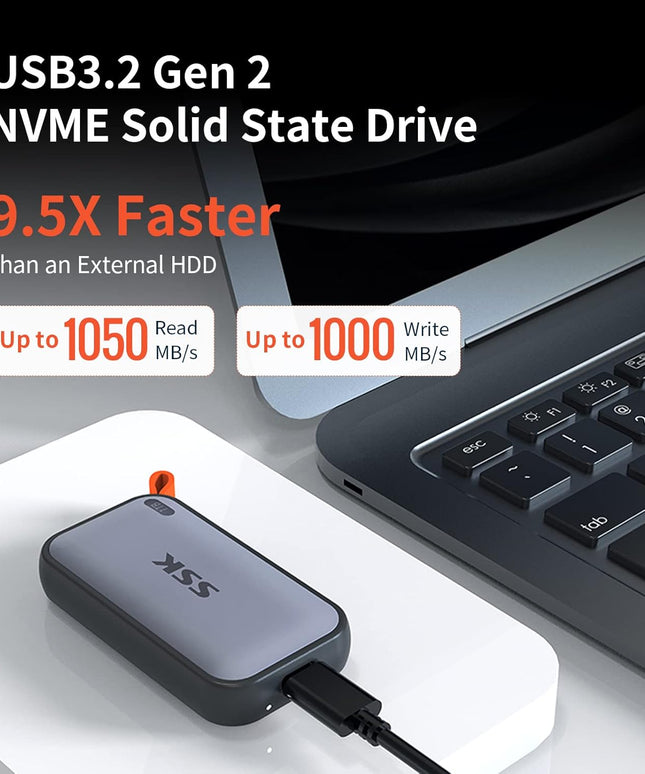 SSK Portable SSD 1TB External Solid State Drives