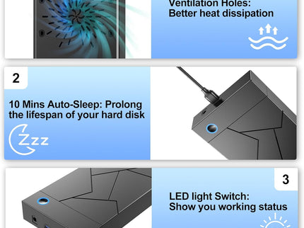 Hard Drive Enclosure 3.5, FEMORO USB 3.0