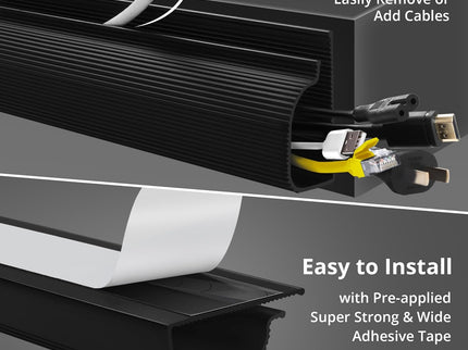 Under Desk Cable Management – 31.5" (2×15.7") J-Channel