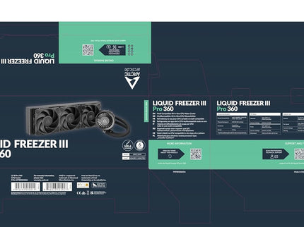 ARCTIC Liquid Freezer III Pro 360 AIO CPU Liquid Cooler – 120mm Fans, 38mm Radiator,