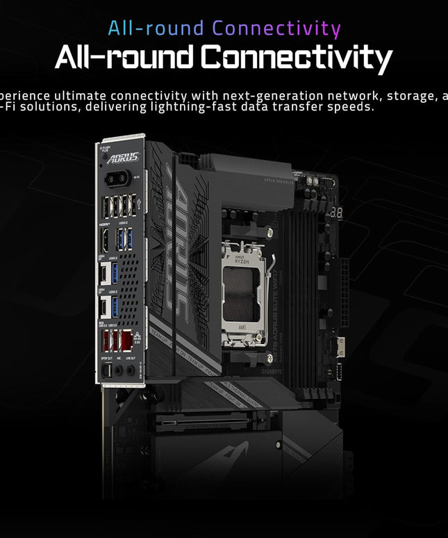 GIGABYTE X870 AORUS Elite WIFI7 AMD AM5 LGA 1718 Motherboard