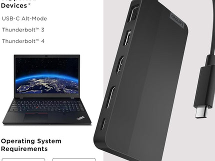 Lenovo USB-C Dual Display Travel Dock