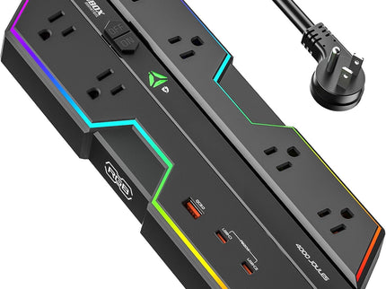 4000J Surge Protector Power Strip with USB Ports