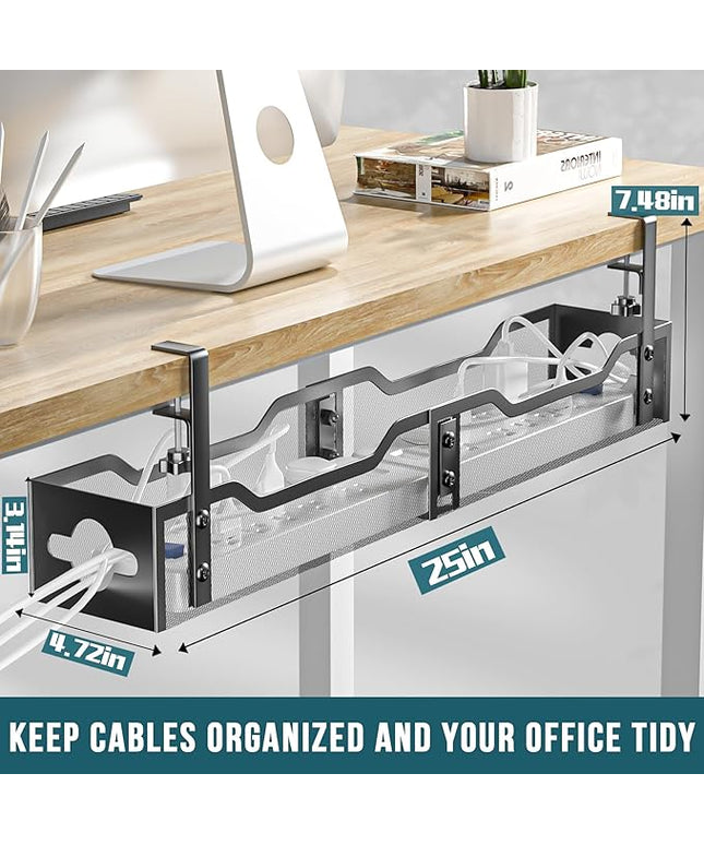 Under-Desk Cable Management Tray