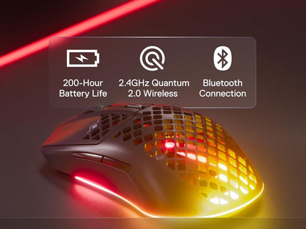 SteelSeries Aerox 3 Wireless RGB Gaming Mouse – 18K DPI