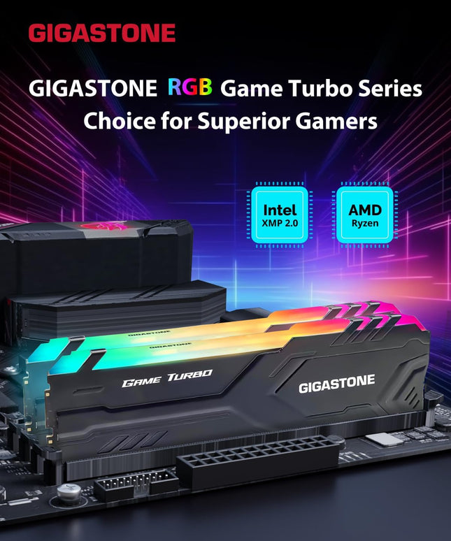 【RGB DDR4 RAM】GIGASTONE Game TURBO 32GB Kit