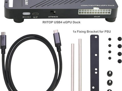 RIITOP 40Gpbs eGPU Enclosure USB4.0 Compatible