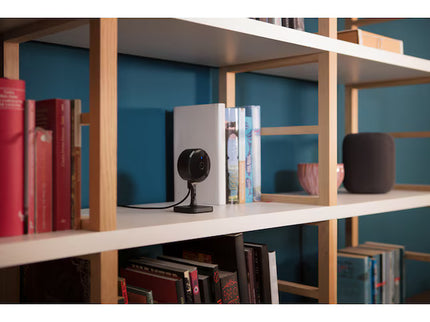 Eve Wireless Indoor Plug-in Smart Security Camera with Night Vision 2-way Audio Built-in microphone and speakers Black