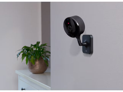 Eve Wireless Indoor Plug-in Smart Security Camera with Night Vision 2-way Audio Built-in microphone and speakers Black