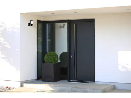 Eve Outdoor Cam- Smart Wired Dimmable Outdoor Floodlight works with Apple Home 2-way Comm End-to-End Encryption Black