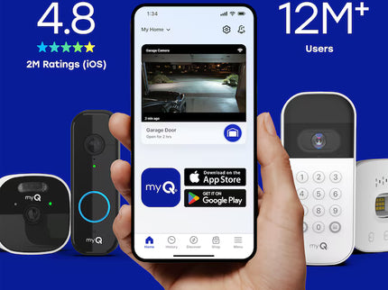 Chamberlain myQ Outdoor 1 -Channel 1 -Camera 2K Battery-operated Mounted No internal memory Internet Cloud-based Security Camera System