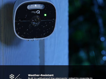Chamberlain myQ Outdoor 1 -Channel 1 -Camera 2K Battery-operated Mounted No internal memory Internet Cloud-based Security Camera System