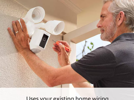 Ring Floodlight Cam Wired Plus - Smart Security Video Camera with 2 Motion-Activated LED Floodlights, 2-Way Talk, Color Night Vision, Black