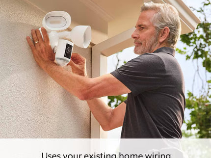 Ring Floodlight Cam Pro with 2K Video and Ring Vision, 2 LED Lights, Dual Band Wi-Fi, and 3D Motion Detection, Black