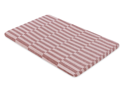 T30434,Babyletto,Maroon Stripe Muslin All-Stages Bassinet Sheet in GOTS Certified Organic Cotton