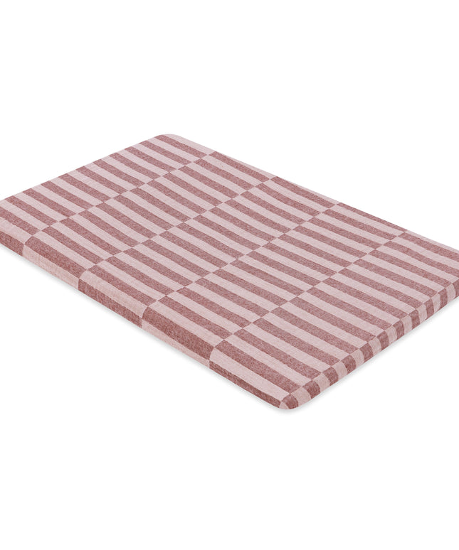 T30434,Babyletto,Maroon Stripe Muslin All-Stages Bassinet Sheet in GOTS Certified Organic Cotton