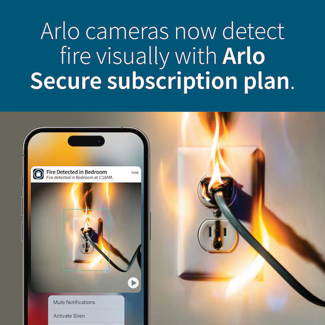 Arlo Essential Outdoor Camera (2nd Generation) Indoor/Outdoor 1-Channel 1-Camera 2K Battery-operated Spotlight Security Camera System