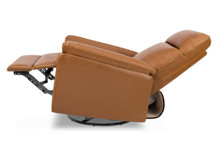 M24387VTL,DaVinci,Suzy Swivel Recliner in Vegan Tan Leather