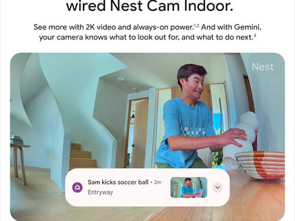 Google Nest Cam Indoor (wired, 3rd gen) - Snow