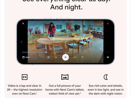 Google Nest Cam Indoor (wired, 3rd gen) - Snow