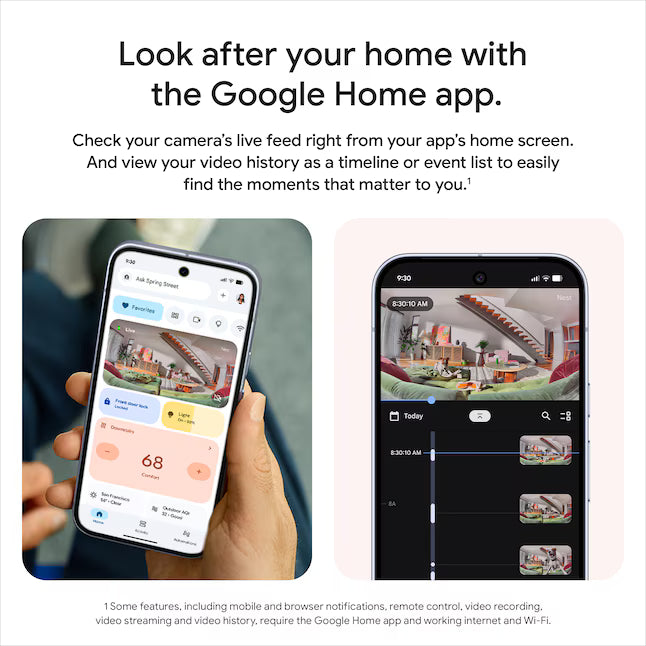 Google Nest Cam Indoor (wired, 3rd gen) - Snow
