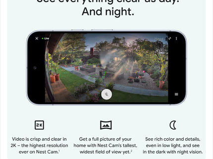 Google Nest Cam Outdoor (wired, 2nd gen) - Snow