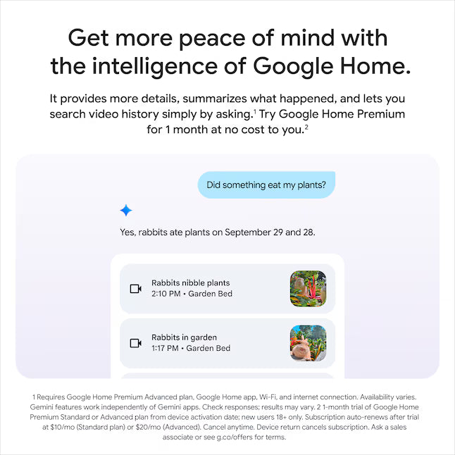 Google Nest Cam Outdoor (wired, 2nd gen) - Snow