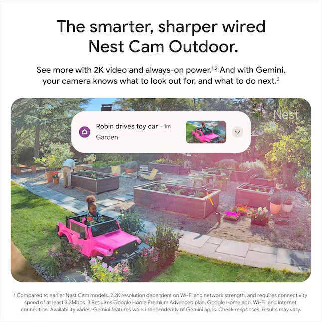 Google Nest Cam Outdoor (wired, 2nd gen) - Snow