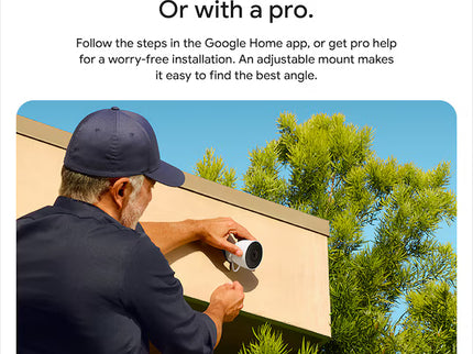 Google Nest Cam Outdoor (wired, 2nd gen) - Snow