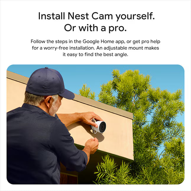 Google Nest Cam Outdoor (wired, 2nd gen) - Snow