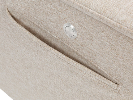 M17183PBEW,Namesake,Willa Deluxe Power Glider Recliner w/Heat&Massage in Performance Beach Eco-Weave