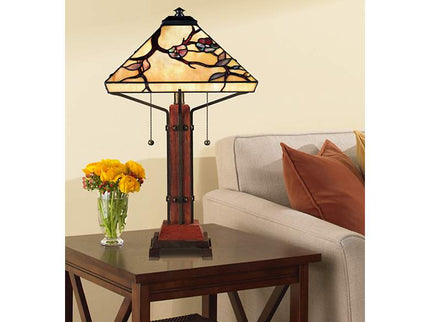 Quoizel Grove Park 23 1/2" High Art Glass Tiffany-Style Table Lamp