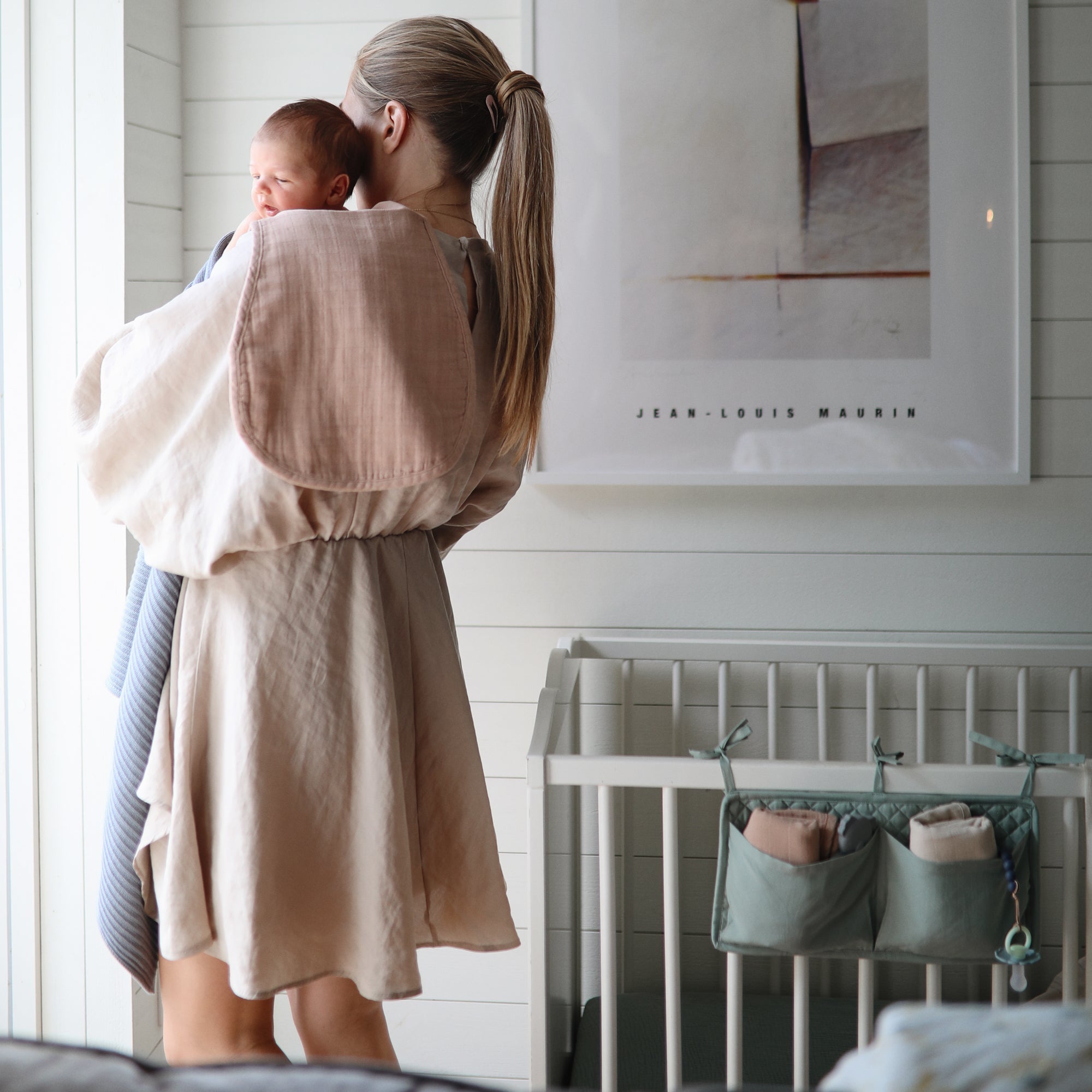 MBC-203, Organic Cotton Muslin Burp Cloth 2-Pack