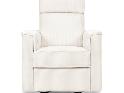 B17186YC,Monogram by Namesake,Willa Plus Power Glider Recliner w/ Power Headrest in Ivory Corduroy