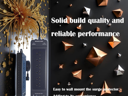 Surge Protector Power Strip Heavy Duty 10 ft Cord