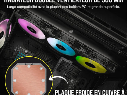 Corsair iCUE H150i Elite Capellix Liquid CPU Cooler, RGB Pump + Fans, 360mm for Radiator