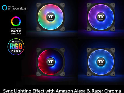 Thermaltake Riing Duo 120mm 3-Pack Case/Radiator Fans – 16.8M RGB