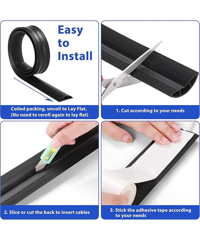 Floor Cord Cover 4ft – Cable Hider and Protector