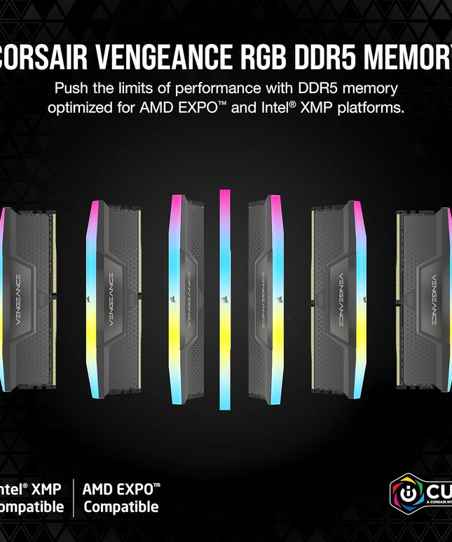 CORSAIR Vengeance RGB DDR5 RAM 32GB